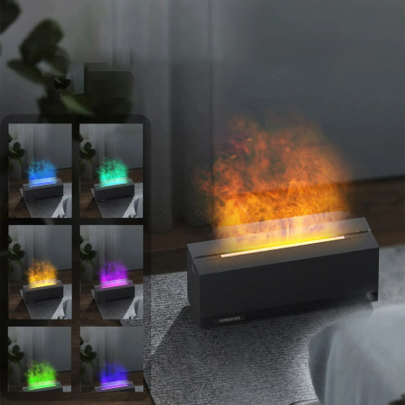 Аромадиффузор с эффектом горения пламени Flame Aromatherapy Machine (HX121) Black