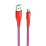 Кабель USB BOROFONE BU13 Craft, USB - MicroUSB, 4А, 1.2 м, красный, поддержка OPPO VOOC