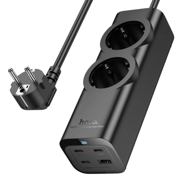 Удлинитель Hoco NS10 2m (3 type-C 1 USB-A)
