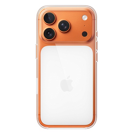 Чехол Clear Case MagSafe Iphone 17 Pro Cosmic Orange