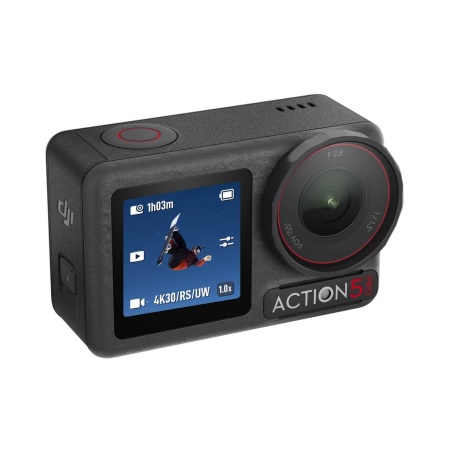 DJI Osmo Action 5 Pro — верхняя кнопка и левый боковой ракурс