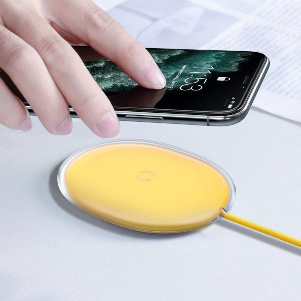 Беспроводное зарядное устройство BASEUS Jelly BS-W510 2A 18W (WXGD-0Y) желтый