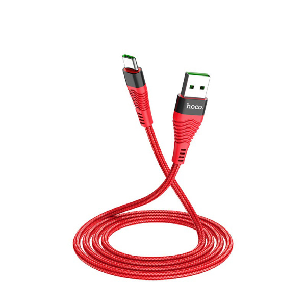 Кабель USB HOCO (U53) 5A Type-C (1,2м) (красный)