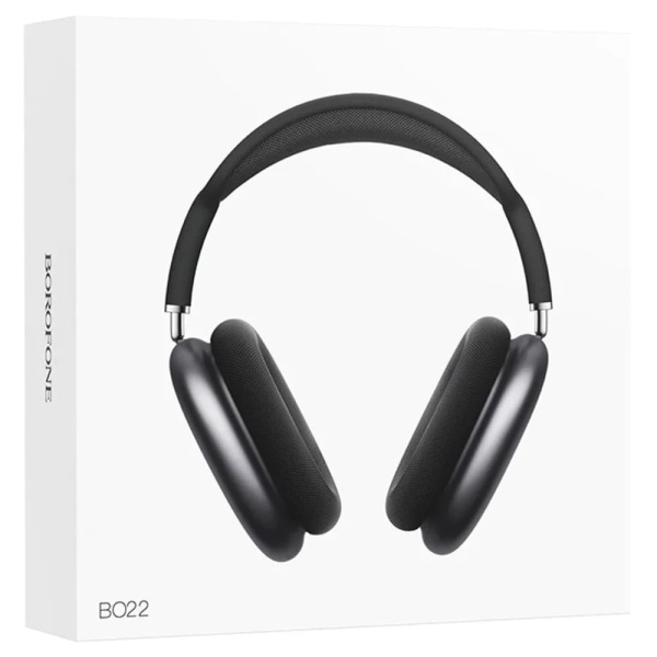 Беспроводные наушники накладные Borofone BO22 Plus Elegant, Bluetooth, 800 мАч, серый металлик