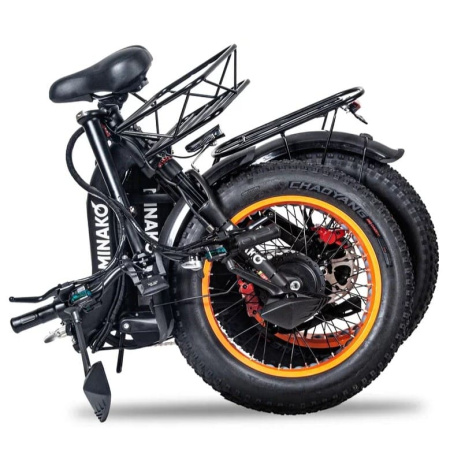Электровелосипед Minako F11 Dual Оранжевый (полный привод)