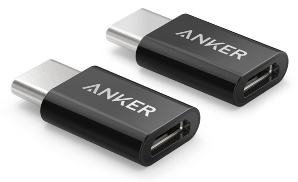 Переходник Anker Powerline USB-C to Micro USB Female Adapter Black*2