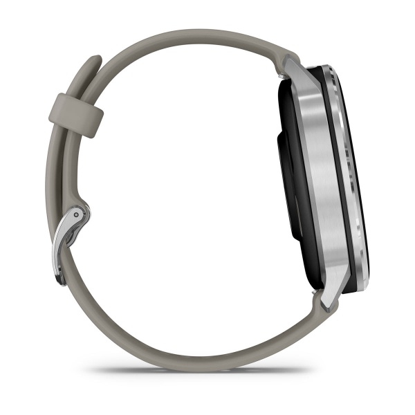 Garmin Venu 4 45 мм, серебристый, ремешок серебристо-серый силиконовый: основной циферблат, русская адаптация