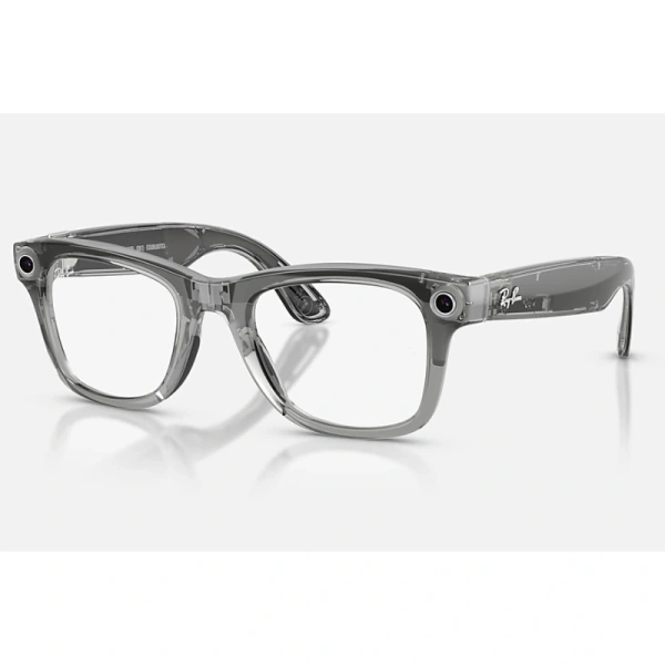 Умные очки Ray-Ban Meta Wayfarer RW4012, Shiny Transparent Grey / Transitions Sapphire, L