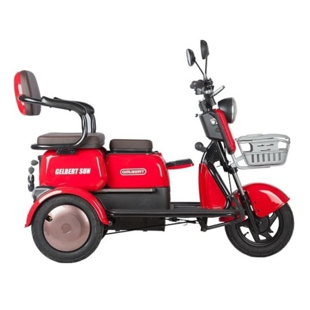 Электротрицикл Rutrike Gelbert Sun 48V/60V 650Вт (Красный-3059)