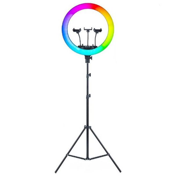 Профессиональная цветная кольцевая лампа RL-18 RGB 45 см