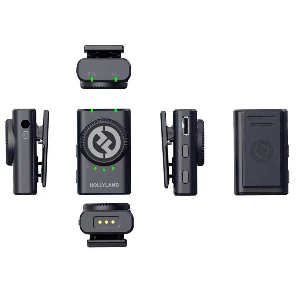 Беспроводная система Hollyland Lark M2 Camera, 2х TX + RX, 3.5 мм TRS, USB-C, Lightning
