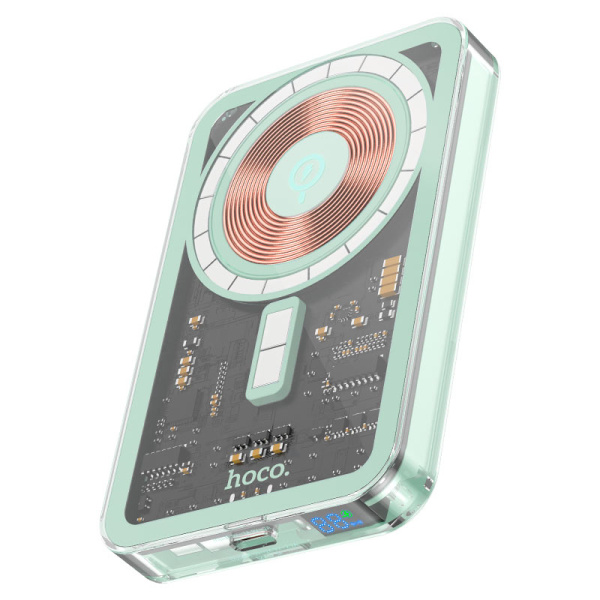 Внешний аккумулятор MagSafe Hoco Q14 5000mAh Green