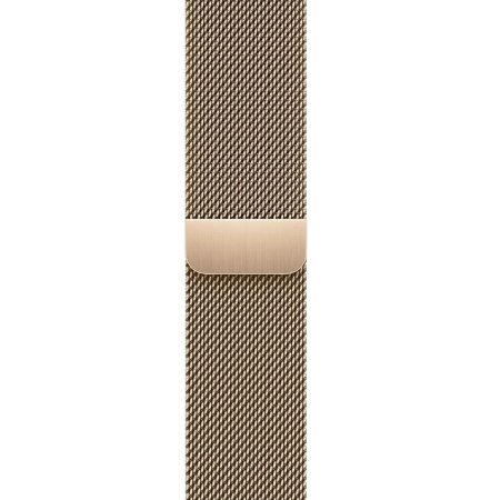 Apple Watch Series 9, 41 mm, корпус из нержавеющей стали золотого цвета, миланский сетчатый ремешок золотого цвета