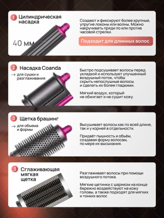 Стайлер SenCiciMen X9 Fuchsia EU (4шт насадок)