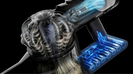 Dyson V8 Absolute SV25 Silver/Yellow (Великобритания) — официальный ракурс 3