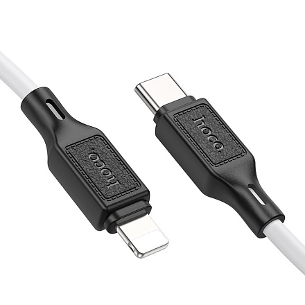 Кабель Hoco X90 Cool USB-C — Lightning, PD 20 Вт, 1 м, белый