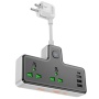Удлинитель Hoco AC11A USB-S + 3USB-A 2500W DC17W Black