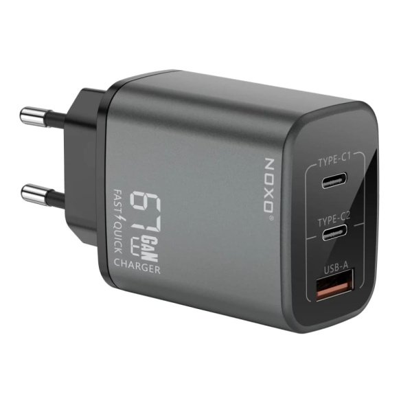 Блок питания Noxo 3 Port 67W PD&QC 3.0 GaN Charger CHN-P-2