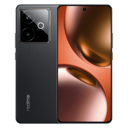 Realme GT 7T Чёрный / Обсидиан — передняя и задняя стороны