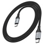 Чёрный кабель Hoco X102 Fresh USB-C — USB-C длиной 1 м, общий вид
