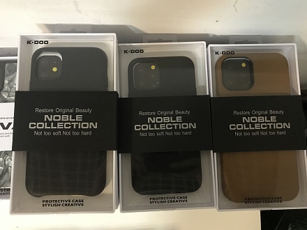 Чехол накладка кожаный K-Doo Noble Collection для iPhone 13 Pro