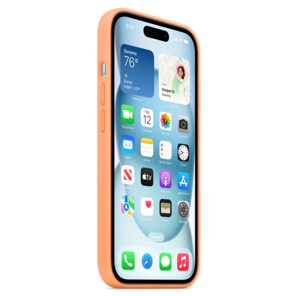 Чехол Silicone Case MagSafe Iphone 15 Оранжевый