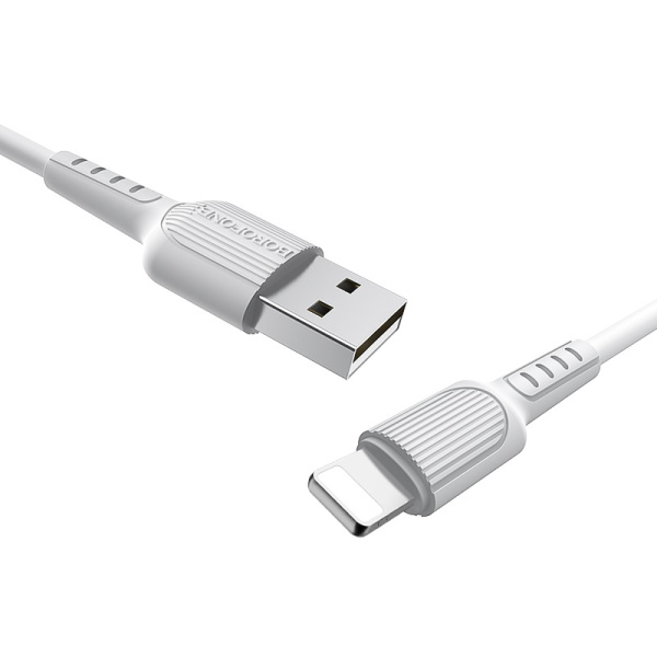 Кабель USB BOROFONE BX16 Easy, USB - Lightning, 2А, 1 м, белый