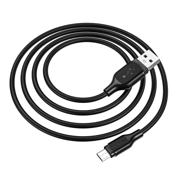 Кабель USB Borofone BX42 Encore, USB - MicroUSB, 2.4A, 1м, черный