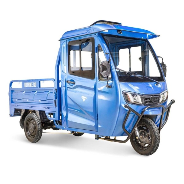 Грузовой электротрицикл Rutrike КАРГО Кабина 1500 60V1000W (Темно-синий-2652)