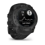Garmin Instinct 3 Solar Tactical 50 мм — противоположный ракурс корпуса с демонстрационным экраном пульса