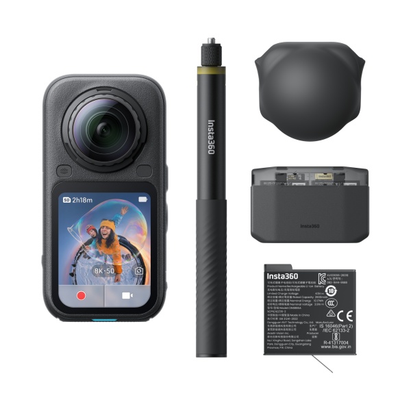 Камера 360° Insta360 X6 Essentials Bundle, Midnight Black (EU)
