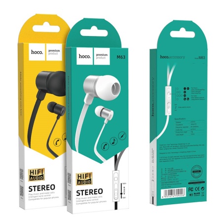 Проводные наушники Hoco M63 Ancient sound, Jack 3.5mm, 1.2 м, черный