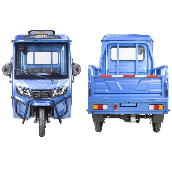 Грузовой электротрицикл Rutrike КАРГО Кабина 1500 60V1000W (Темно-синий-2652)