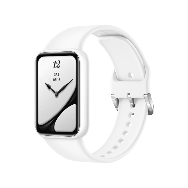 Xiaomi Smart Band 10 Pro Ceramic Edition Pearl White — фронтальный вид