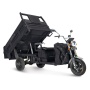 Грузовой электротрицикл Rutrike D5 1700 гидравлика (60V1200W) (Черный матовый)