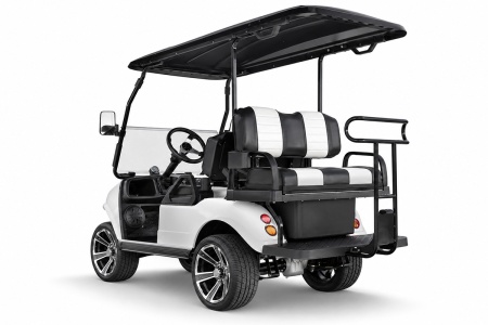 Гольфкар Rutrike Classic 4 (Белый) — Вид сзади