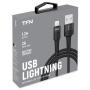 Кабель USB - Lightning, нейлон, 1.2м. Цвет:черный (TFN, TFN-C-ENV-AL1MBK)