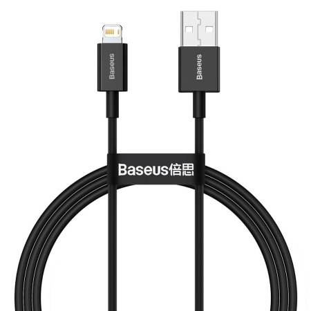 Кабель USB BASEUS Superior Series Fast Charging, USB - Lightning, 2.4А, 1 м, Черный (CALYS-A01)