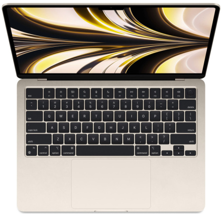 Ноутбук Apple MacBook Air 13,6" (M2, 2022) 8 ГБ, 512 ГБ SSD, «сияющая звезда» MLY23