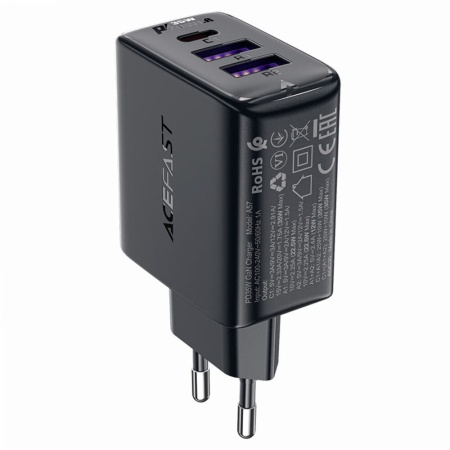 Сетевое зарядное устройство AceFast Charge A57 PD35W GaN 35W (1 USB-C+2 USB-A)