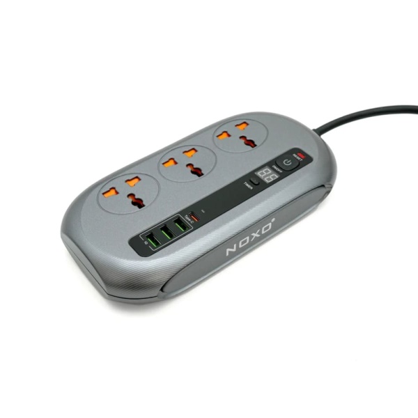 Удлинитель NOXO PSN-1 2500W 3 выхода 4 порта 3хUSB-A 1xUSB-C