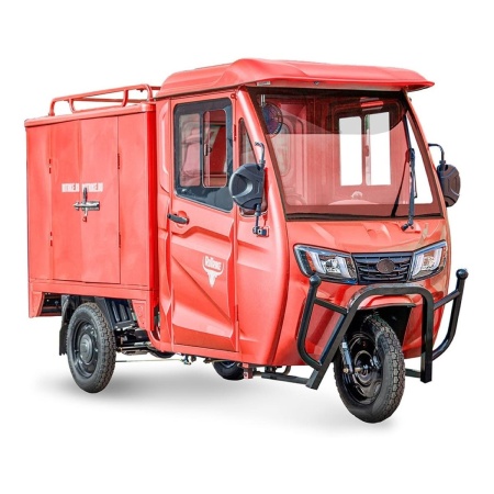 Грузовой электротрицикл Rutrike КАРГО Кабина Дуал (Красный-2756)