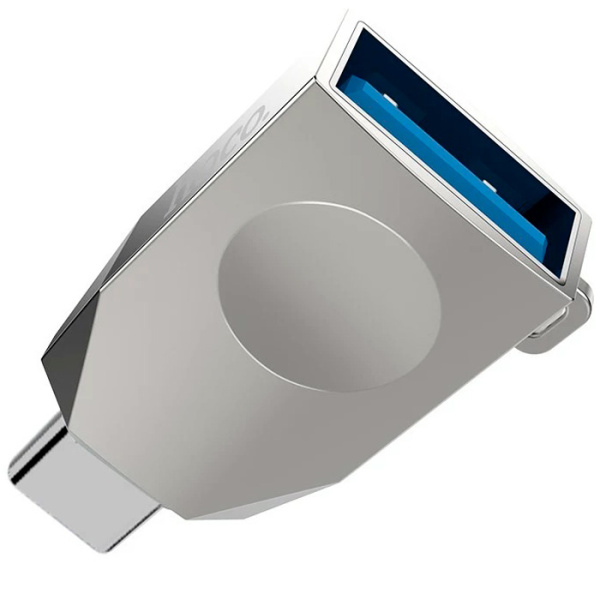 Переходник HOCO UA9 USB - Type-C Серебристый OTG