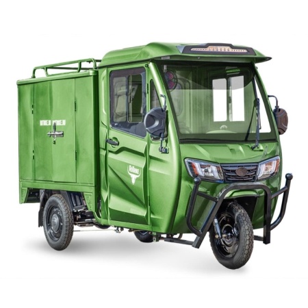 Грузовой электротрицикл Rutrike КАРГО Кабина Дуал (Зеленый-2755)