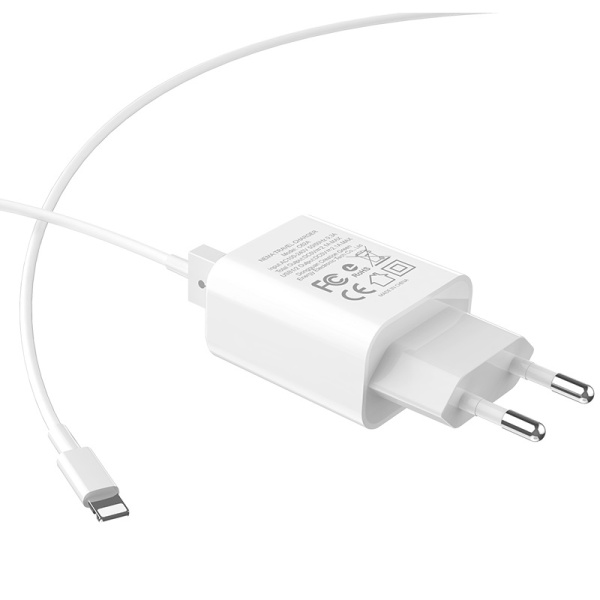 Зарядное устройство HOCO C62A Victoria USB-Type-C 2.1A Белый