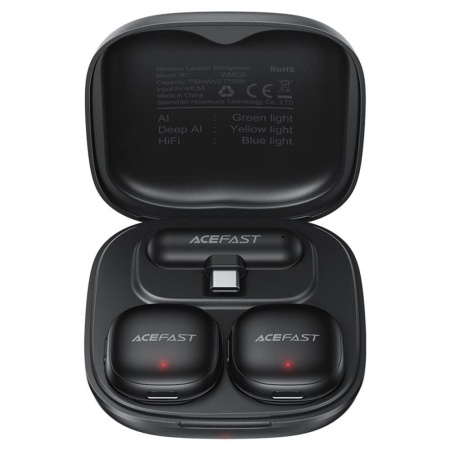 Беспроводной петличный микрофон AceFast R1 USB-C Black