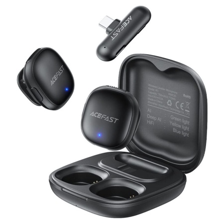 Беспроводной петличный микрофон AceFast R1 USB-C Black