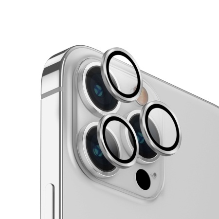 Защита камеры Samos для Apple Iphone 16 Pro/16 Pro Max Silver