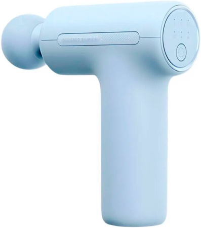 Xiaomi Mijia Fascia Gun 3 Mini MJJMQ07YM, голубой — панель управления и боковой вид