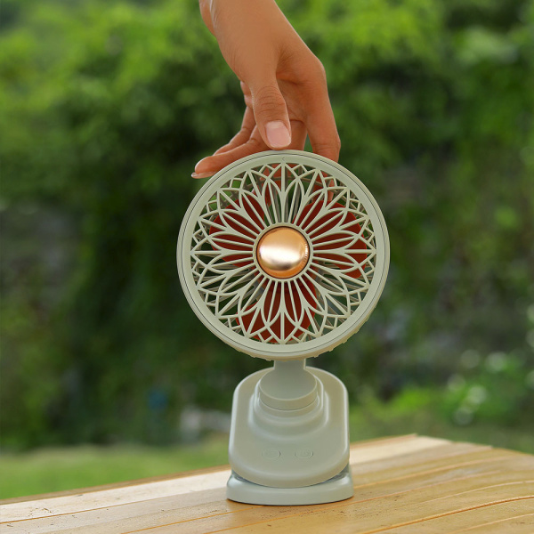 Портативный вентилятор Xiaomi Sothing Clip-on fan Galsang flower (DSHJ-S-2114) зеленый